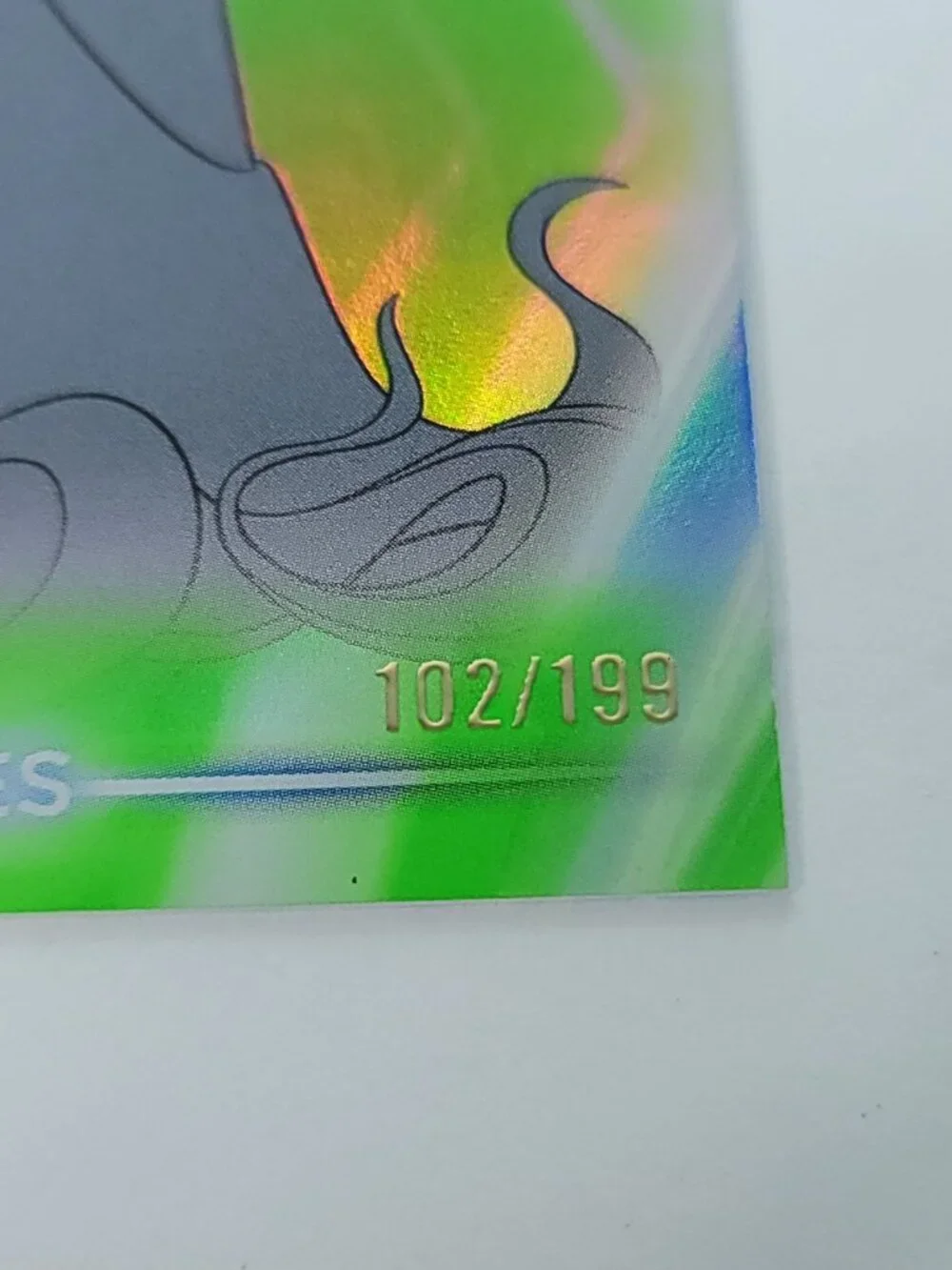 Hades Topps 2026 Disney Neon Holo Parallel Refractor Limited 102/199 Small Mark - Picture 2 of 4